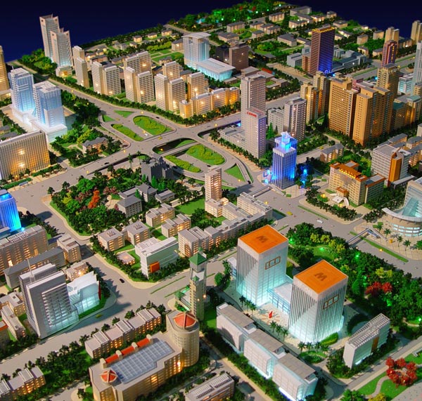 模型制作案例-北京建国门外区域规划